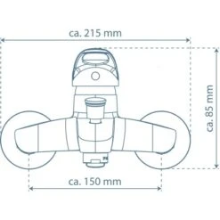 Einhebelmischer-Wannenarmatur Athos Plus Chrom -Badezimmerbedarf Geschäft 4008431413006 2759 99