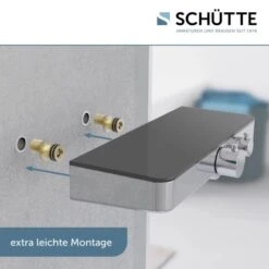 Schütte Thermostat-Duscharmatur Ocean Mit Ablage Chrom-Anthrazit -Badezimmerbedarf Geschäft 4008431605364 2759 2