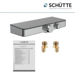 Schütte Thermostat-Duscharmatur Ocean Mit Ablage Chrom-Anthrazit -Badezimmerbedarf Geschäft 4008431605364 2759 5