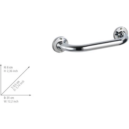 Wenko Badewannengriff Basic 25 Cm Edelstahl Hochglanzpoliert 4 Wenko Badewannengriff Basic 25 Cm Edelstahl Hochglanzpoliert – Bild 2