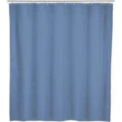 Wenko Duschvorhang Aus PEVA Uni Blaugrau 180 Cm X 200 Cm