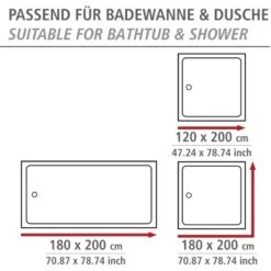 Wenko Anti-Schimmel Duschvorhang Peony Polyester 180 Cm X 200 Cm 12 Wenko Anti-Schimmel Duschvorhang Peony Polyester 180 Cm X 200 Cm -Badezimmerbedarf Geschäft 4008838303467 1068 05
