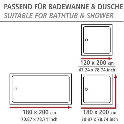 Wenko Anti-Schimmel Duschvorhang Peony Polyester 180 Cm X 200 Cm 7 Wenko Anti-Schimmel Duschvorhang Peony Polyester 180 Cm X 200 Cm – Bild 5