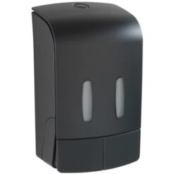 Wenko Desinfektionsmittel- Und Seifenspender Tartas 2-Kammer Schwarz -Badezimmerbedarf Geschäft 4008838312292 1068 2