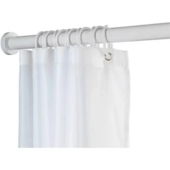 Wenko Teleskop-Duschvorhangstange Luz Ausziehbar Rostfrei 70 Cm - 115 Cm Weiß -Badezimmerbedarf Geschäft 4008838350331 1068 02