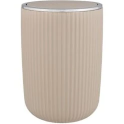 Wenko Schwingdeckeleimer Agropoli L Kosmetikeimer Mit Schwingdeckel 5,5 L Beige -Badezimmerbedarf Geschäft 4008838354834 1068 02