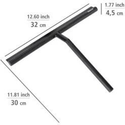 Wenko Badezimmerwischer Mola XXL Mit Breiter Wischfläche Aus Silikon Schwarz -Badezimmerbedarf Geschäft 4008838378083 1068 04