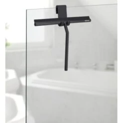 Wenko Badezimmerwischer Mola XXL Mit Breiter Wischfläche Aus Silikon Schwarz -Badezimmerbedarf Geschäft 4008838378083 1068 05