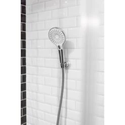 Wenko Duschkopfhalter 360° Befestigen Ohne Bohren Ø 8 X 7,5 Cm Chrom -Badezimmerbedarf Geschäft 4008838388181 1068 AB 04