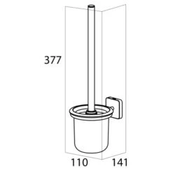 Tiger WC-Garnitur Onu Edelstahl Gebürstet -Badezimmerbedarf Geschäft 4008911319415 4621 5