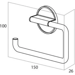 Tiger Toilettenpapierhalter Tune Edelstahl Gebürstet-Schwarz -Badezimmerbedarf Geschäft 4008911326017 4621 7