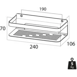Tiger Duschkorb Caddy 24 Cm Chrom -Badezimmerbedarf Geschäft 4008911400014 4621 7