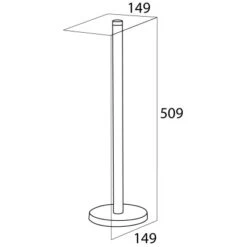Tiger Reserverollenhalter Boston Freistehend Edelstahl Poliert -Badezimmerbedarf Geschäft 4008914465003 4621 4