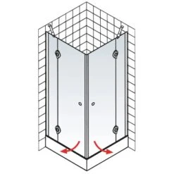 Schulte Eckeinstieg Youngline Chromoptik Depoli Light 192 Cm X 90 Cm X 90 Cm -Badezimmerbedarf Geschäft 4037563122548 5