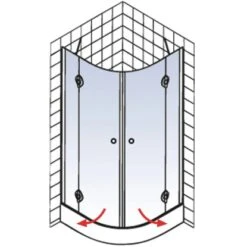 Schulte Runddusche Youngline Chromoptik Depoli Light 192 Cm X 90 Cm X 90 Cm. Rad -Badezimmerbedarf Geschäft 4037563122555 5