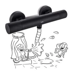 Baliv Thermostat-Duscharmatur DU-2060 Schwarz -Badezimmerbedarf Geschäft 4048122122206 S03 021220 L