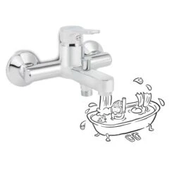 Baliv Wannenarmatur WA-5750 Chrom -Badezimmerbedarf Geschäft 4048122122305 S03 020221