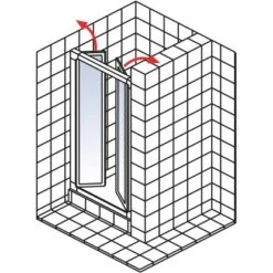 Schulte Falttür Für Nischen Kristall/Trend Alu-Natur BxH 90 X 185 Cm 9 Schulte Falttür Für Nischen Kristall/Trend Alu-Natur BxH 90 X 185 Cm -Badezimmerbedarf Geschäft 4060991006999 2053 04