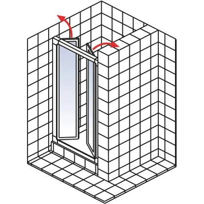 Schulte Falttür Für Nischen Kristall/Trend Alu-Natur BxH 90 X 185 Cm 6 Schulte Falttür Für Nischen Kristall/Trend Alu-Natur BxH 90 X 185 Cm – Bild 4