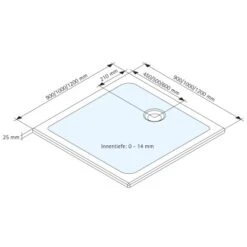 Schulte Duschwanne Quadrat Alpinweiß Inkl. Füße & Ablauf 120 X 120cm 7 Schulte Duschwanne Quadrat Alpinweiß Inkl. Füße & Ablauf 120 X 120cm -Badezimmerbedarf Geschäft 4060991011399 2053 3
