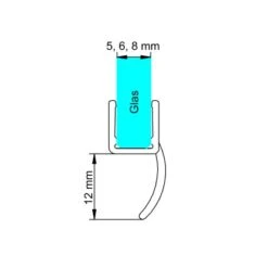 Schulte Universal Dichtleiste Für 5/6/8 Mm Duschkabinen 1,2 X 200 Cm -Badezimmerbedarf Geschäft 4060991015373 2