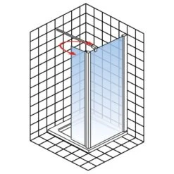 Schulte AlexaStyle 2.0 Duschwand Walk In Mit Bewegl. Element 80 X 30 X 190 Cm -Badezimmerbedarf Geschäft 4060991020292 5