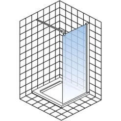 Schulte Walk In MasterClass Chromoptik Echtglas Klar Hell -Badezimmerbedarf Geschäft 4060991022708 2053 6