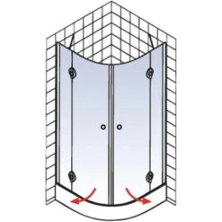 Schulte Runddusche Mit Drehtüren MasterClass BxTxH 80 X 80 X 200 Cm 10 Schulte Runddusche Mit Drehtüren MasterClass BxTxH 80 X 80 X 200 Cm -Badezimmerbedarf Geschäft 4060991028076 2053 04