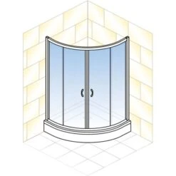 Schulte ExpressPlus Runddusche Sunny Sicherheitsglas Chromoptik 190x90x90cm -Badezimmerbedarf Geschäft 4060991051197 2053 5