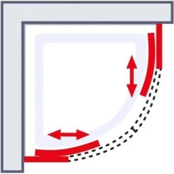 Schulte ExpressPlus Runddusche Sunny Sicherheitsglas Chromoptik 190x90x90cm -Badezimmerbedarf Geschäft 4060991051197 2053 6