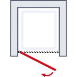 Schulte ExpressPlus Drehtür In Nische Garant Alu Natur Links 200x80cm -Badezimmerbedarf Geschäft 4060991056048 2053 6