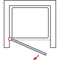 Schulte ExpressPlus Drehtür In Nische Garant Chromoptik Links 200x80cm -Badezimmerbedarf Geschäft 4060991056109 2053 6