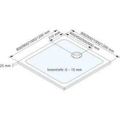 Schulte ExpressPlus Duschwanne Schulte-plan Eckig Mineralguss 100x100cm 11 Schulte ExpressPlus Duschwanne Schulte-plan Eckig Mineralguss 100x100cm -Badezimmerbedarf Geschäft 4060991056475 2053 3