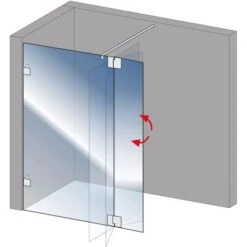 Schulte Alexa Style 2.0 Duschwand Walk In Loft 2-tlg BlackStyle 120 X 30 X 200cm -Badezimmerbedarf Geschäft 4060991056741 2053 7