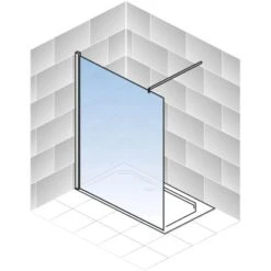 Schulte Alexa Style 2.0 Duschwand Walk In BlackStyle Atelier 1 Dekor 90 X 200cm -Badezimmerbedarf Geschäft 4060991056772 2053 5