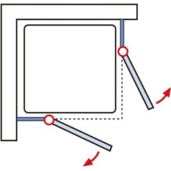 Schulte ExpressPlus Set Eckeinstieg Kristall/Trend Mit Duschwanne 185x80cm -Badezimmerbedarf Geschäft 4060991056970 2053 6