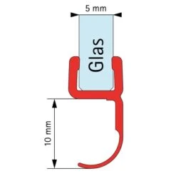 Schulte Dichtprofil Mittig Vertikal Für Badewannenfaltwand Mit 5 Mm Glas -Badezimmerbedarf Geschäft 4060991062698 6
