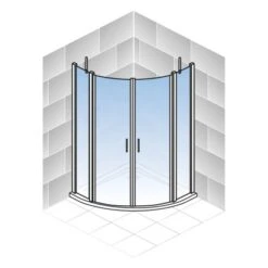 Schulte ExpressPlus Runddusche AlexaStyle2.0 90 X90 X 192 Cm Mit Radius: 550 Mm -Badezimmerbedarf Geschäft 4060991064067 2053 7 5