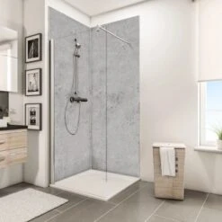 Schulte ExpressPlus DecoDesign Duschrückwand Dekor Stein Grau Hell 210x100cm 7 Schulte ExpressPlus DecoDesign Duschrückwand Dekor Stein Grau Hell 210x100cm -Badezimmerbedarf Geschäft 4060991067808 Bild03