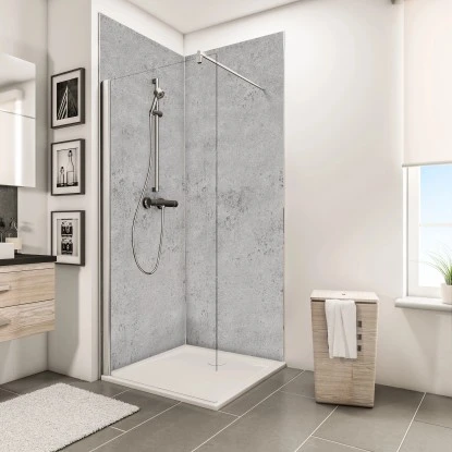 Schulte ExpressPlus DecoDesign Duschrückwand Dekor Stein Grau Hell 210x100cm 5 Schulte ExpressPlus DecoDesign Duschrückwand Dekor Stein Grau Hell 210x100cm – Bild 3