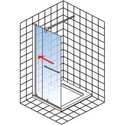 Schulte Walk In Schiebetür Toura Rollen 200 X 120 Cm Schwarz Klar Hell Festel. L -Badezimmerbedarf Geschäft 4060991069888 2053 5