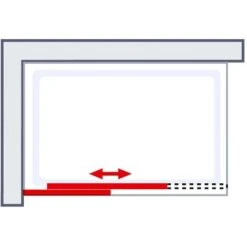 Schulte Walk In Schiebetür Toura Rollen 200 X 120 Cm Schwarz Klar Hell Festel. L -Badezimmerbedarf Geschäft 4060991069888 2053 6