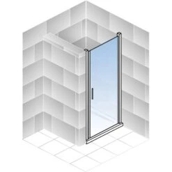 Schulte Drehtür Toura Nische Pendelbar Schwarz 200 X 80 Cm Klar Hell Anschlag R -Badezimmerbedarf Geschäft 4060991069970 2053 6