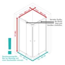Schulte Eckeinstieg Mit Schiebetüren Sunny 180 Cm X 75-90 Cm Silber Klarglas 14 Schulte Eckeinstieg Mit Schiebetüren Sunny 180 Cm X 75-90 Cm Silber Klarglas -Badezimmerbedarf Geschäft 4060991070167 2053 VM 01 1