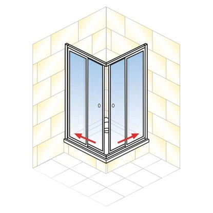Schulte Eckeinstieg Mit Schiebetüren Sunny 180 Cm X 75-90 Cm Silber Klarglas 7 Schulte Eckeinstieg Mit Schiebetüren Sunny 180 Cm X 75-90 Cm Silber Klarglas – Bild 5