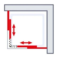 Schulte Eckeinstieg Mit Schiebetüren Sunny 180 Cm X 75-90 Cm Weiß Glasdekor -Badezimmerbedarf Geschäft 4060991070501 2053 AI 02
