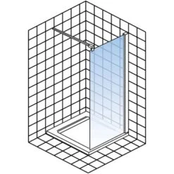 Schulte Walk In Frontteil Alexa Style 2.0 Dekor Frame Mattschwarz 200 X 100 Cm -Badezimmerbedarf Geschäft 4060991070891 2053 5