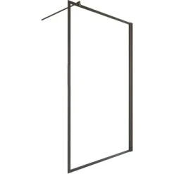 Schulte Walk In Frontteil Alexa Style 2.0 Dekor Frame Mattschwarz 200 X 140 Cm -Badezimmerbedarf Geschäft 4060991070914 2053 2