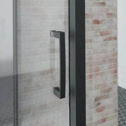 Schulte ExpressPlus Komplettdusche-Schiebetür Bali Mattschwarz 215 Cm X 115 Cm -Badezimmerbedarf Geschäft 4060991074998 2053 CU 03