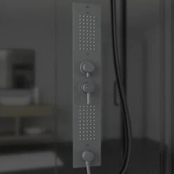 Schulte ExpressPlus Komplettdusche-Schiebetür Bali Mattschwarz 215 Cm X 115 Cm -Badezimmerbedarf Geschäft 4060991074998 2053 CU 10